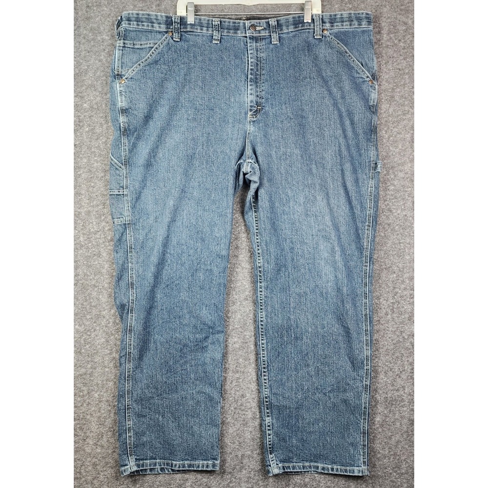 Lee Carpenter Jeans Mens 50x32 Blue Loose Fit Straight Leg Stretch IZS-E564-003